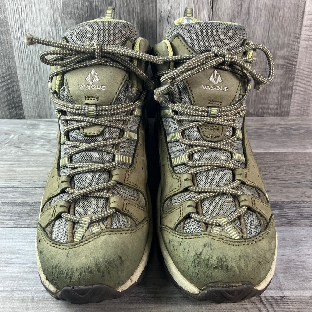 Vasque 7391 M Womens 8.5 M Gore-Tex Hiking Boots Olive Green Leather Waterproof - Picture 3 of 7